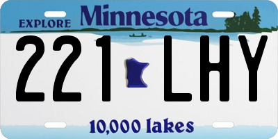 MN license plate 221LHY