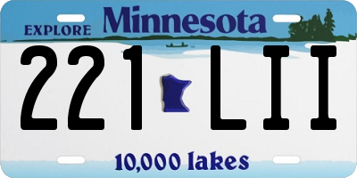 MN license plate 221LII