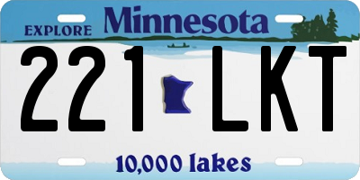 MN license plate 221LKT