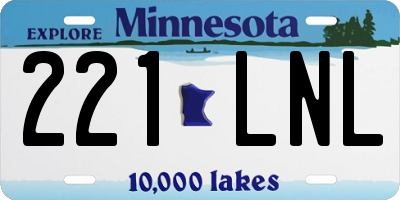 MN license plate 221LNL
