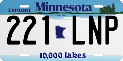 MN license plate 221LNP