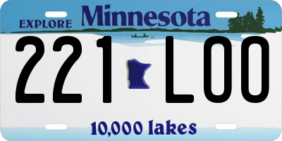 MN license plate 221LOO
