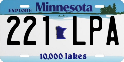MN license plate 221LPA