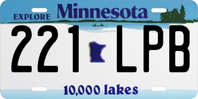 MN license plate 221LPB