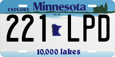 MN license plate 221LPD