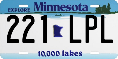 MN license plate 221LPL