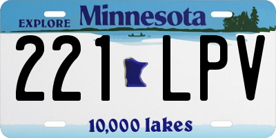 MN license plate 221LPV