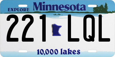 MN license plate 221LQL
