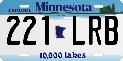 MN license plate 221LRB