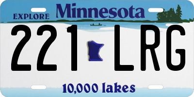MN license plate 221LRG
