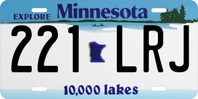 MN license plate 221LRJ