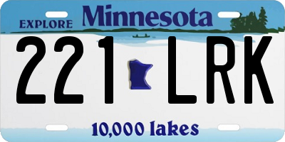 MN license plate 221LRK