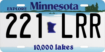 MN license plate 221LRR