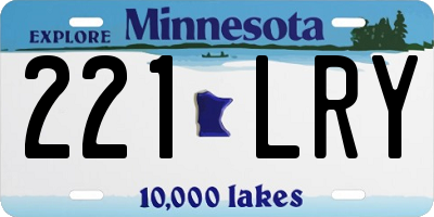 MN license plate 221LRY