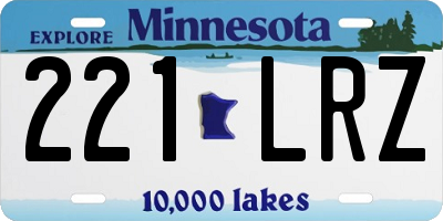 MN license plate 221LRZ