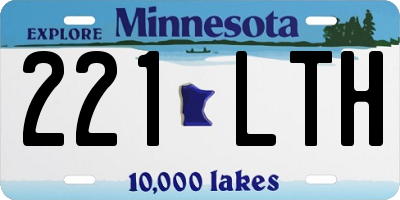 MN license plate 221LTH