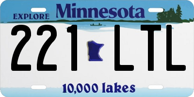 MN license plate 221LTL