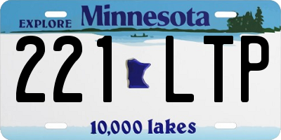 MN license plate 221LTP