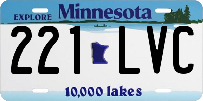 MN license plate 221LVC