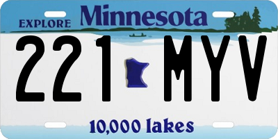 MN license plate 221MYV