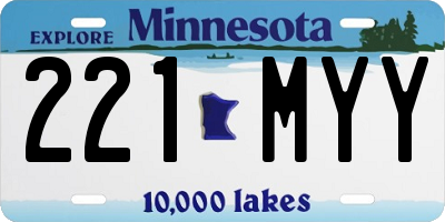 MN license plate 221MYY