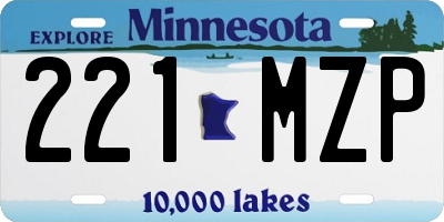 MN license plate 221MZP