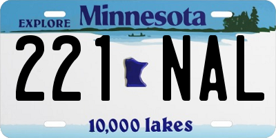 MN license plate 221NAL