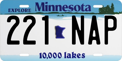 MN license plate 221NAP