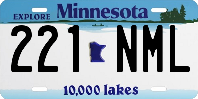 MN license plate 221NML