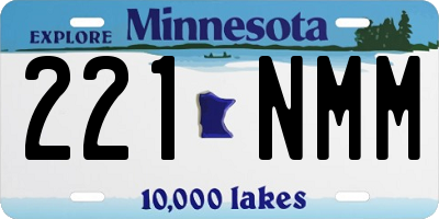 MN license plate 221NMM