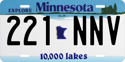 MN license plate 221NNV