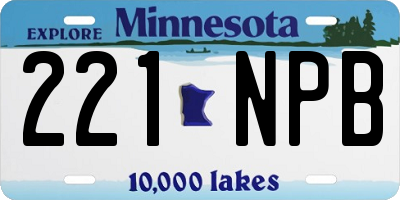 MN license plate 221NPB