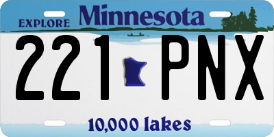 MN license plate 221PNX