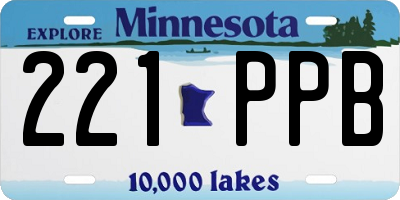 MN license plate 221PPB