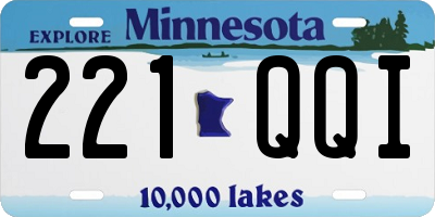 MN license plate 221QQI