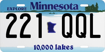MN license plate 221QQL