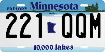 MN license plate 221QQM