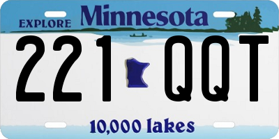 MN license plate 221QQT