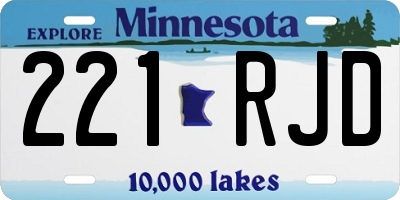 MN license plate 221RJD