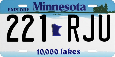 MN license plate 221RJU