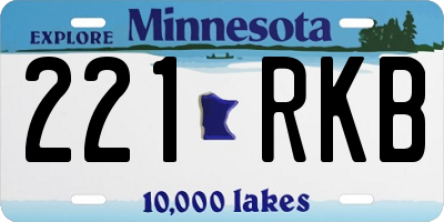 MN license plate 221RKB