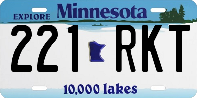MN license plate 221RKT