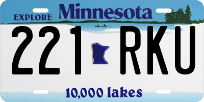 MN license plate 221RKU