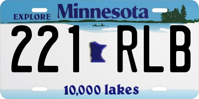 MN license plate 221RLB