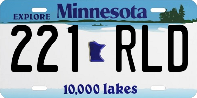 MN license plate 221RLD