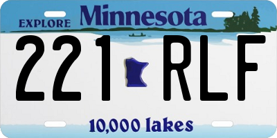 MN license plate 221RLF
