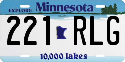 MN license plate 221RLG