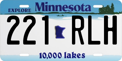 MN license plate 221RLH