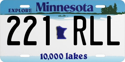 MN license plate 221RLL