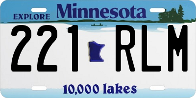 MN license plate 221RLM
